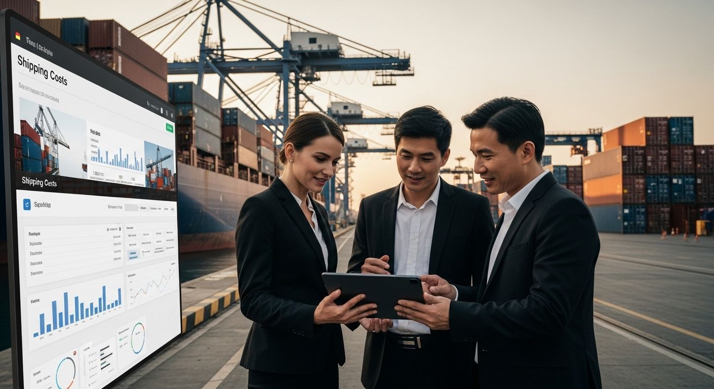 shipping port logistics teamwork