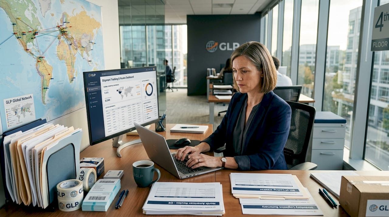 Logistics manager reviewing shipment delays