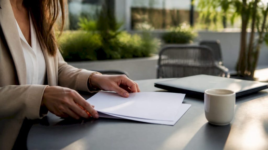 HR manager arranging onboarding checklist