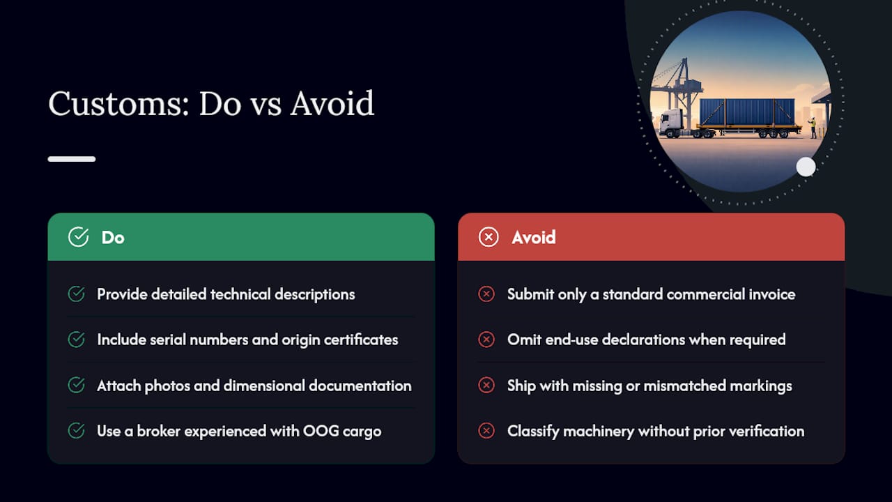 What Customs Issues Come Up With Flat Rack Cargo? — overview diagram