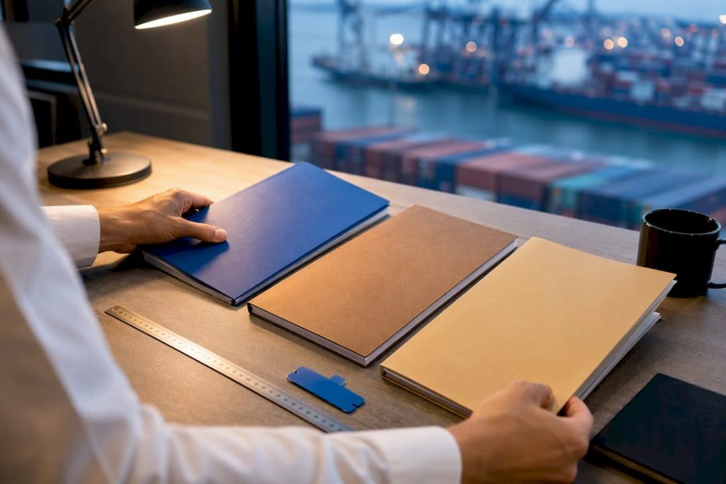 Exporter selecting shipping bill documents